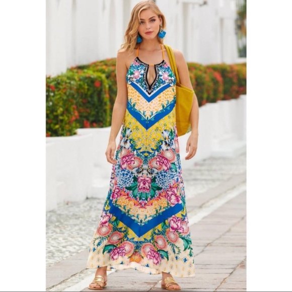 Boston Proper Dresses & Skirts - NWT Boston Proper Chevron Floral MAXI DRESS